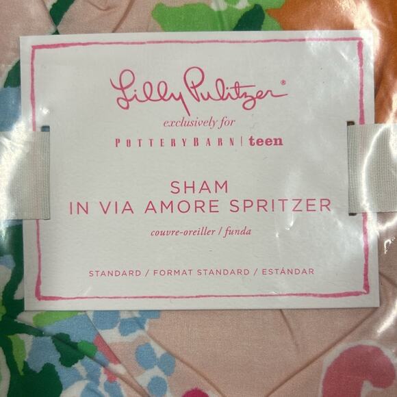 Lilly Pulitzer x Pottery Barn King Duvet Cover + Std Shams Via Amore Floral NWT - Picture 5 of 5